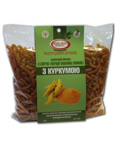 Макарони "Здоров'я" з куркумою, 400г.