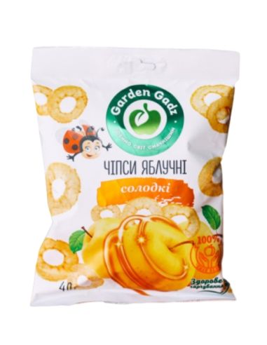 Чіпси яблучні Солодкі, Garden Gadz, 40г