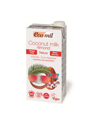 Молоко кокос-миндаль без сахара, Ecomil, 1000мл