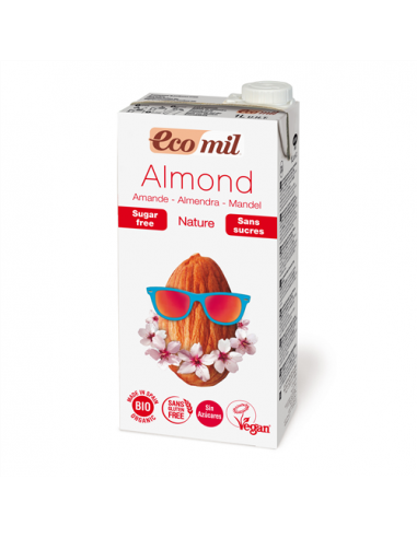 Молоко миндальное без сахара, Ecomil, 1000мл