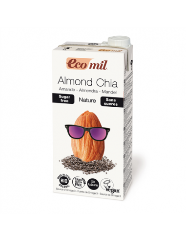 Молоко миндальное с чиа, Ecomil, 1л