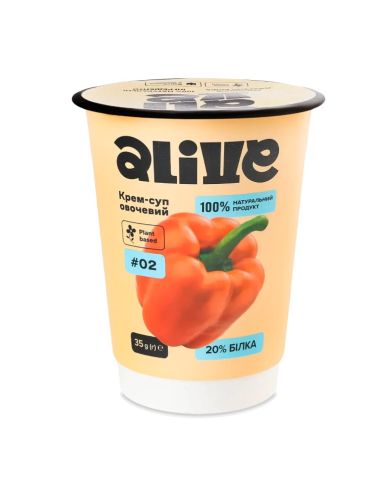 Крем-суп Овочевий, Alive, 35г стакан