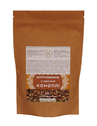Клетчатка из семян конопли, Еколия, 200г