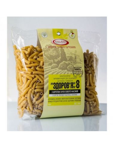 Макароны "Здоровье", №8 с тыквенными семечками, 400г