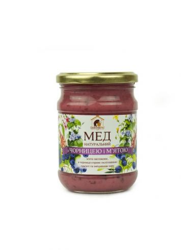 Правильный мед с черникой и мятой, 250мл