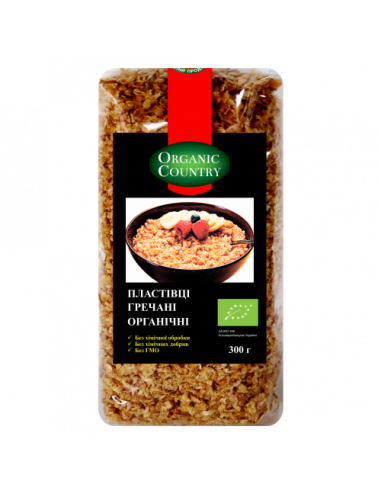 Хлопья гречневые, Украина, Organic Country, 300г