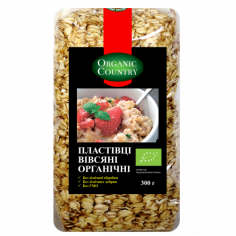 Хлопья овсяные, Украина, Organic Country, 300г