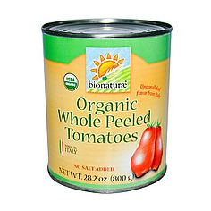 Томаты целые очищенные органические, Organic whole peeled tomatoes, Manfuso, 400 гр