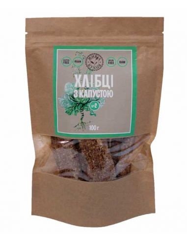 Хлебцы с капустой, Живая кухня, 100г