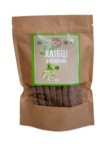 Хлебцы с сельдереем, Живая кухня, 100г