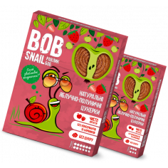 Натуральные яблочно-клубничные конфеты bob snail (Равлик Боб), 120г