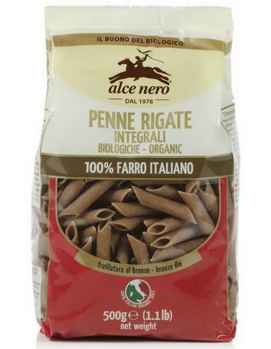 Макароны из муки грубого помола Penne (спельта), Alce Nero, 500 г