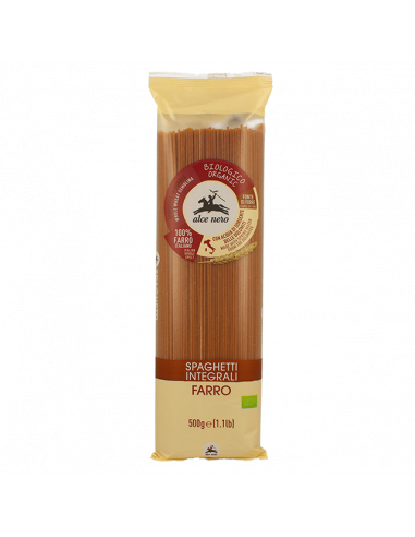 Макароны из муки грубого помола Spagetti (спельта) , Alce Nero, 500 г