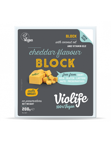 Сир твердий чеддер блок, Violife, 200г