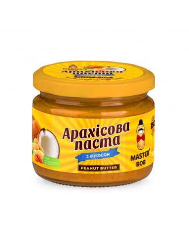 Паста арахисовая с кокосом, Мастер Боб, 300г