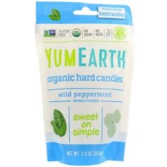 Цукерки льодяники з м`ятою, кошер, Yumearth, 93,6г