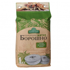 Борошно цільнозернове жорнового помелу Пшеничне, Зелений млин, 1 кг