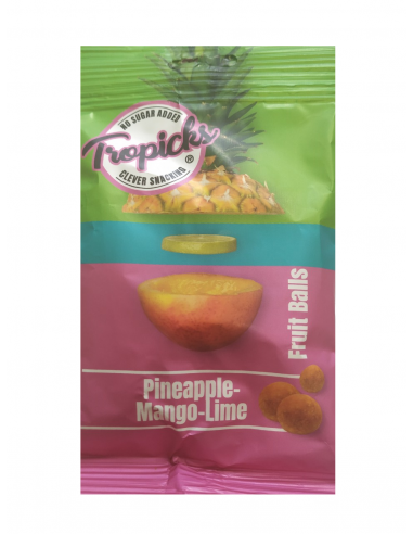 Ананас-манго-лайм кульки, Tropicks, 50 г