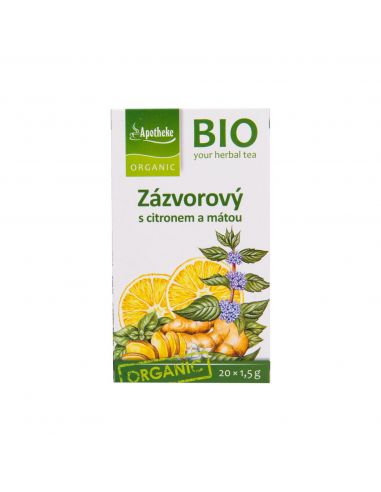 Чай імбирний з лимоном і м'ятою, Apotheke, 20 * 1,5г
