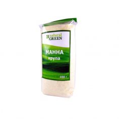 Крупа манна, NATURAL GREEN, 400г
