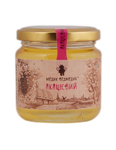Мед акацієвий, Медик Ведмедик, 250г