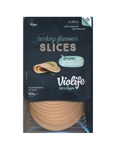 Сир рослинний з ароматом індички скибочки, Violife, 200г