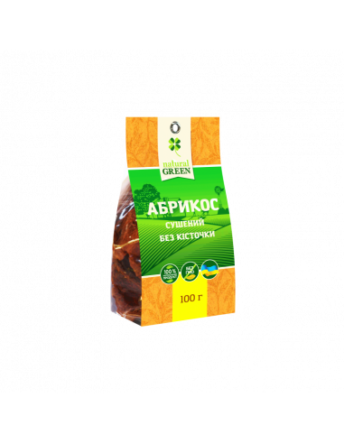 Абрикос сушений без кісточки, Natural Green, 100г