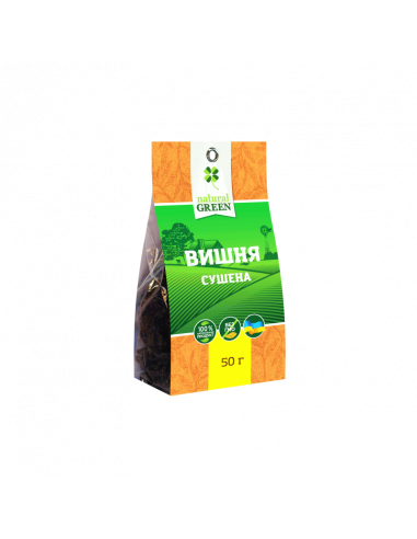 Вишня сушена без кісточок, Natural Green, 50г