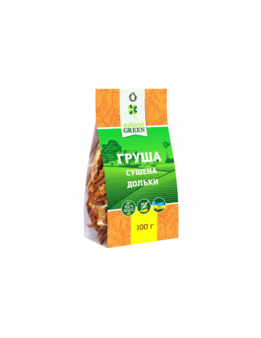 Груша сушена скибочки, Natural Green, 100г