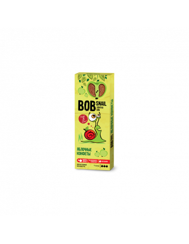Натуральні яблучні цукерки bob snail (Равлик Боб), 30г