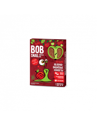 Натуральні яблучно-вишневі цукерки bob snail (Равлик Боб), 120г