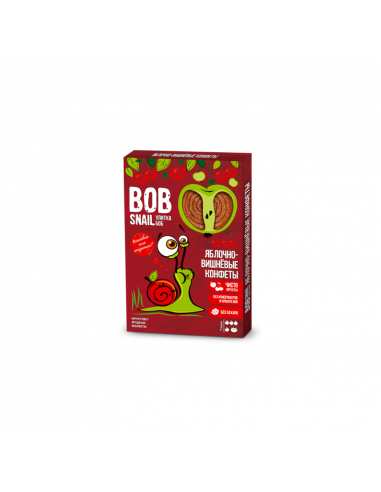 Натуральні яблучно-вишневі цукерки bob snail (Равлик Боб), 60г