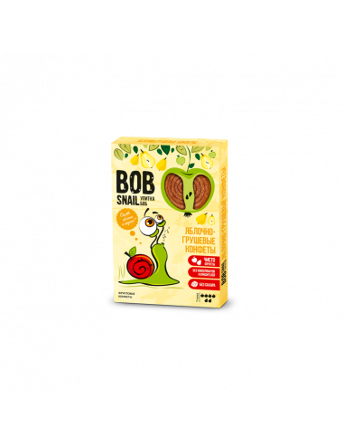 Натуральні яблучно-грушеві цукерки bob snail (Равлик Боб), 60г
