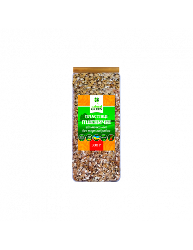 Пластівці пшеничні, Natural Green, 300г