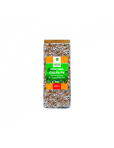 Пластівці спельтові, Natural Green, 300г