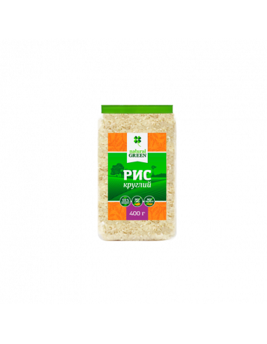 Рис круглий, NATURAL GREEN, 400г