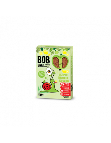 Натуральні яблучно-лимонні цукерки bob snail (Равлик Боб), 60г