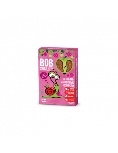 Натуральні яблучно-малинові цукерки bob snail (Равлик Боб), 120г
