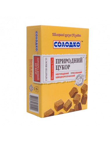 Цукор буряковий нерафінований пресований, Солодко, 500г