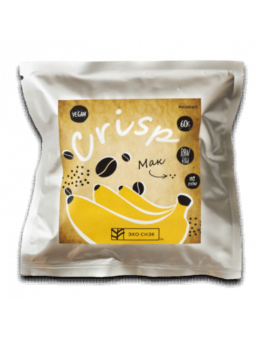 Хрустики Crisp "Банан - Кава", Еко-Снек, 60г