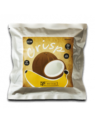 Хрустики Crisp "Банан-Кокос", Еко-Снек, 60г