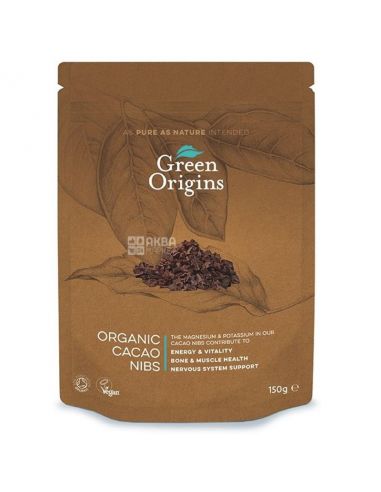 Какао-боби подріблені, Green Origins, 150 г