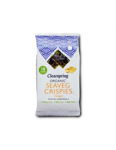 Водорості морські хрусткі Імбир, Clearspring, 4 г