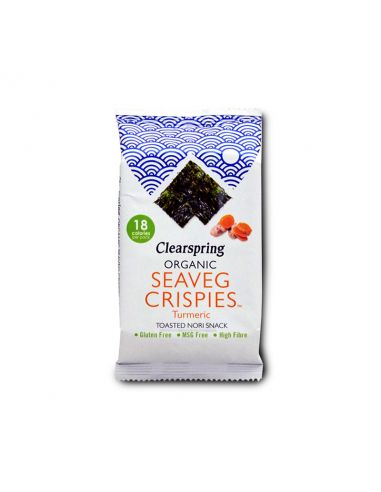 Водорості морські хрусткі Куркума, Clearspring, 4 г