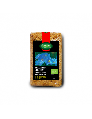 Насіння льону золотого органічне, Україна, Organic Country, 100г