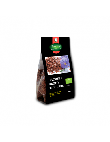 Насіння льону органічне, Україна, Organic Country, 100г