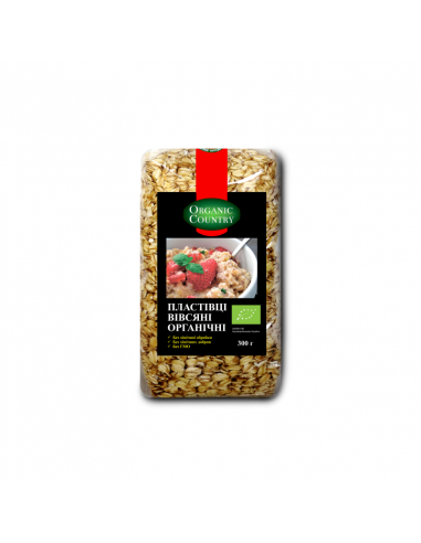 Пластівці вівсяні без термообробки, Україна, Organic Country, 300г