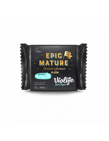 Сир твердий чеддер блок Epic Mature, Violife, 200г