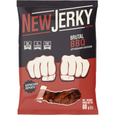 Снек "Брутальний барбекю", New Jerky, 60г