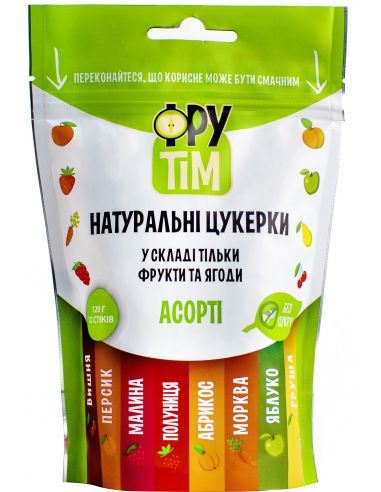 Цукерки натуральні асорті, ФруТім, 120г